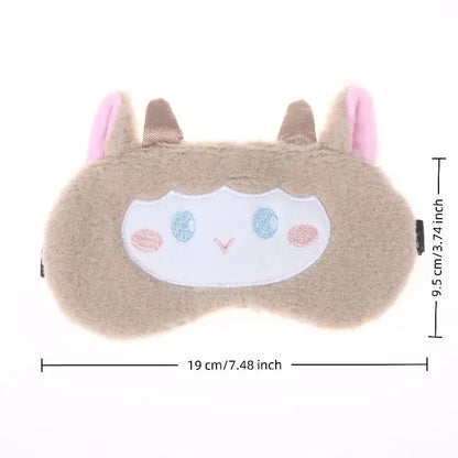 Cute Cartoon Plush Sleep Eye Mask Light Blocking Sleeping Eye Cover Protective Eye Mask Comfortable Soft