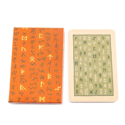 Rune Oracle Deck English Glyphs Oracle Card Colorful Deck Cards Family Party Game Funny Table Game Cute Oracle Cards