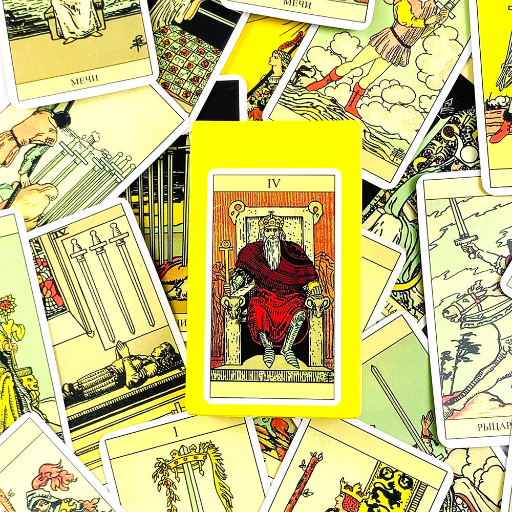 Russian Tarot Cards 78 Tarot Deck With Paper Guidebook,Classic Design For Beginners & Pros, Ideal For Divination, Meditation