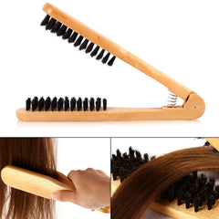 Professional Hair Straightener Bristle Straight Hair Double Brush V shaped Comb Clip Does Not Hurt Styling Tools  Home