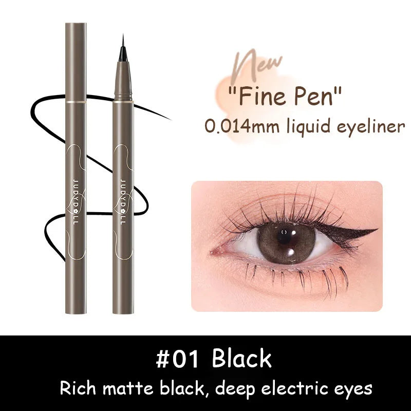 Judydoll New Black Liquid Eyeliner Pencil Waterproof 24 Hours Long Lasting Eye Makeup Smooth Superfine Eye Liner Pen